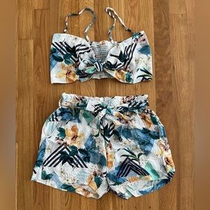 Tropical print 2 piece set